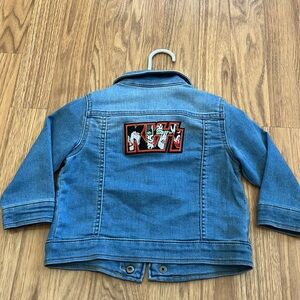 Kiss Jean Jacket Denim Jacket upcycled size 12 months 12M